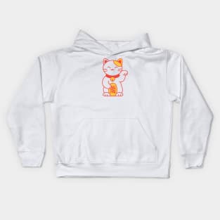 Japanese Lucky Cat Kids Hoodie